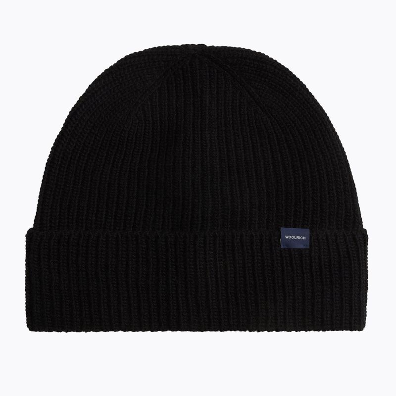 Шапка зимова чоловіча Woolrich Knitted Ribbed Beanie black