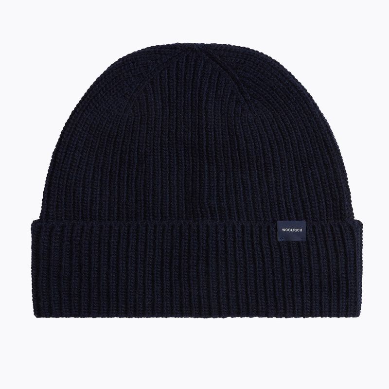 Шапка зимова чоловіча Woolrich Knitted Ribbed Beanie melton blue