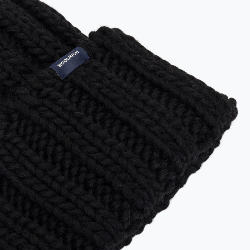 Шапка зимова жіноча Woolrich Chunky Beanie 2026 black 3