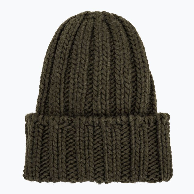 Шапка зимова жіноча Woolrich Chunky Beanie dark green 2