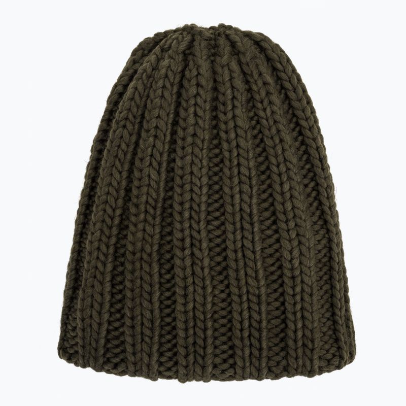 Шапка зимова жіноча Woolrich Chunky Beanie dark green 4
