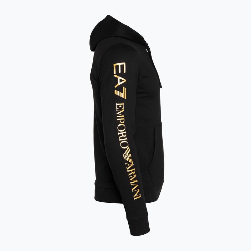 Чоловічий EA7 Emporio Armani Train Logo Series Толстовка з капюшоном з розширеним логотипом Coft чорний / золотий світшот з логотипом 8