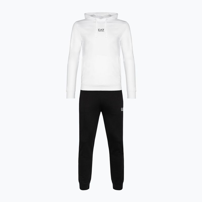 Чоловічий спортивний костюм EA7 Emporio Armani Train Core ID Hoodie Coft білий/чорний