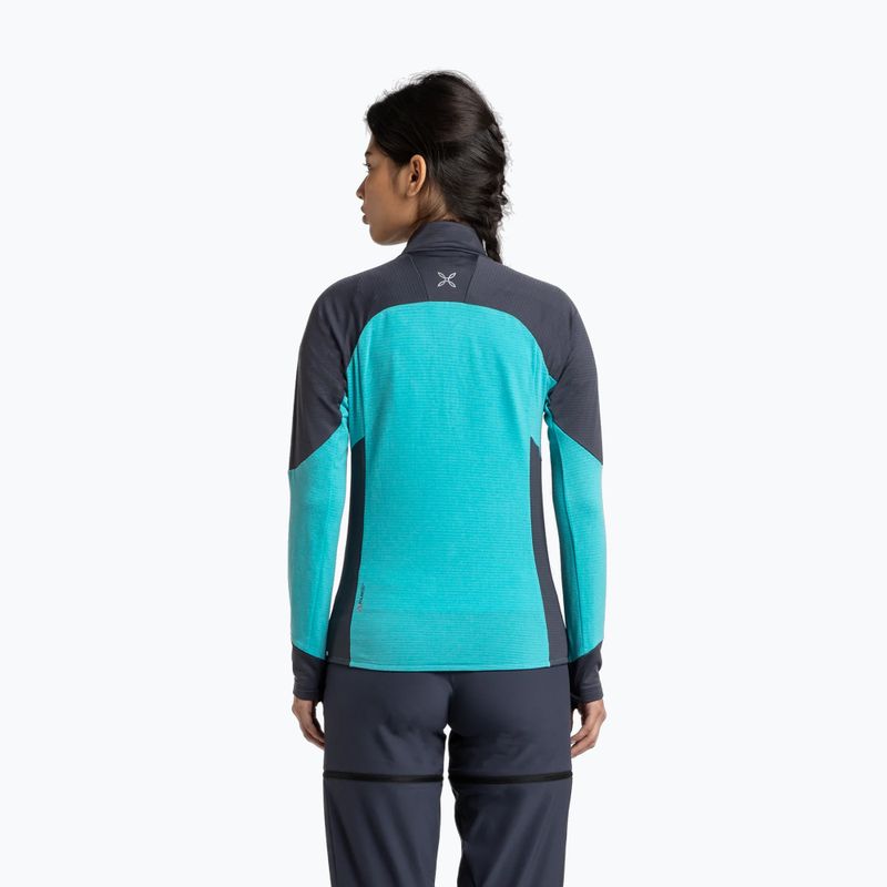 Кофта жіноча Montura Rise Maglia turquoise/graphite blue 2