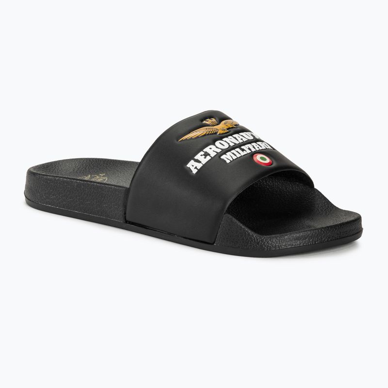 Чоловічі шльопанці Aeronautica Militare Beach jet чорні