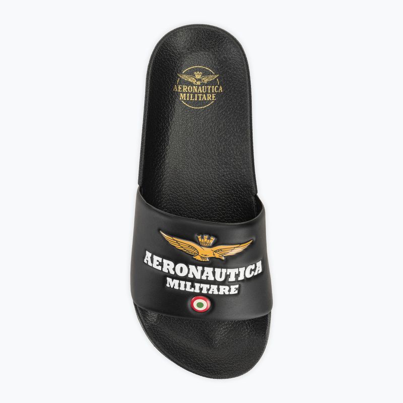 Чоловічі шльопанці Aeronautica Militare Beach jet чорні 5