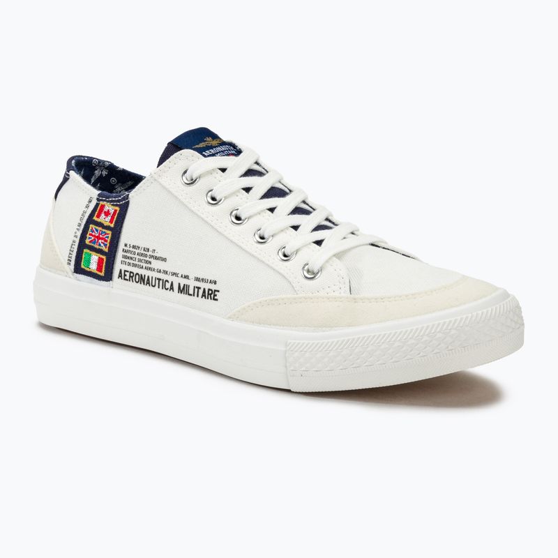 Кросівки чоловічі Aeronautica Militare Cotton With Patch off white