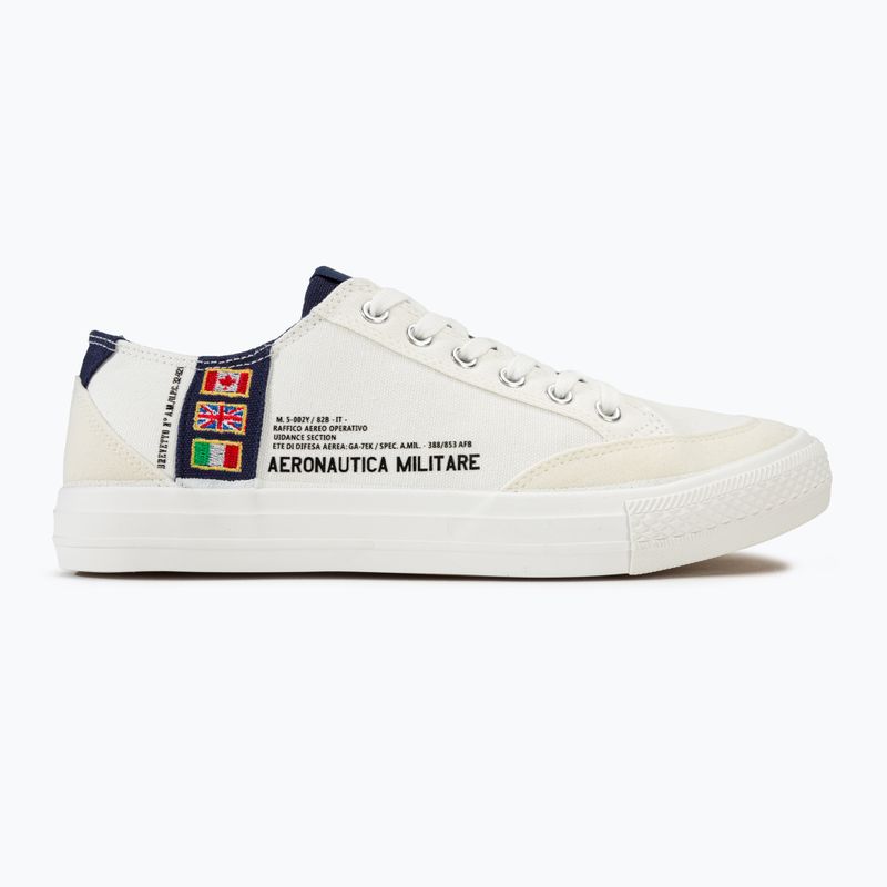 Кросівки чоловічі Aeronautica Militare Cotton With Patch off white 2