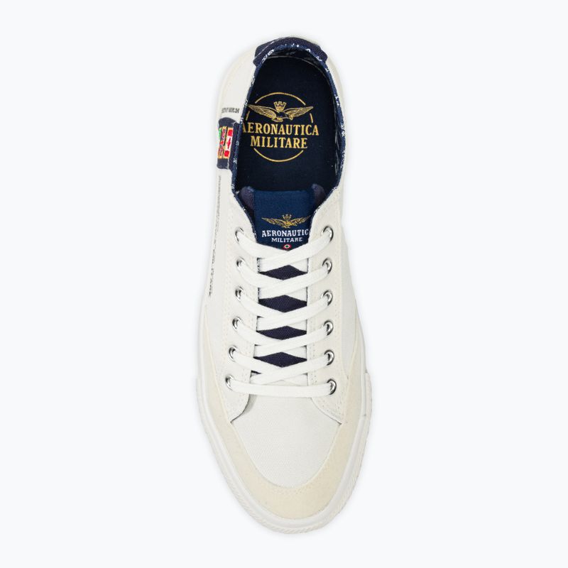 Кросівки чоловічі Aeronautica Militare Cotton With Patch off white 5