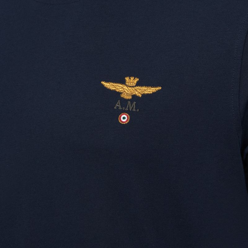 Футболка чоловіча Aeronautica Militare 252TS1580UJ00372 Basic Crewneck blu navy 3