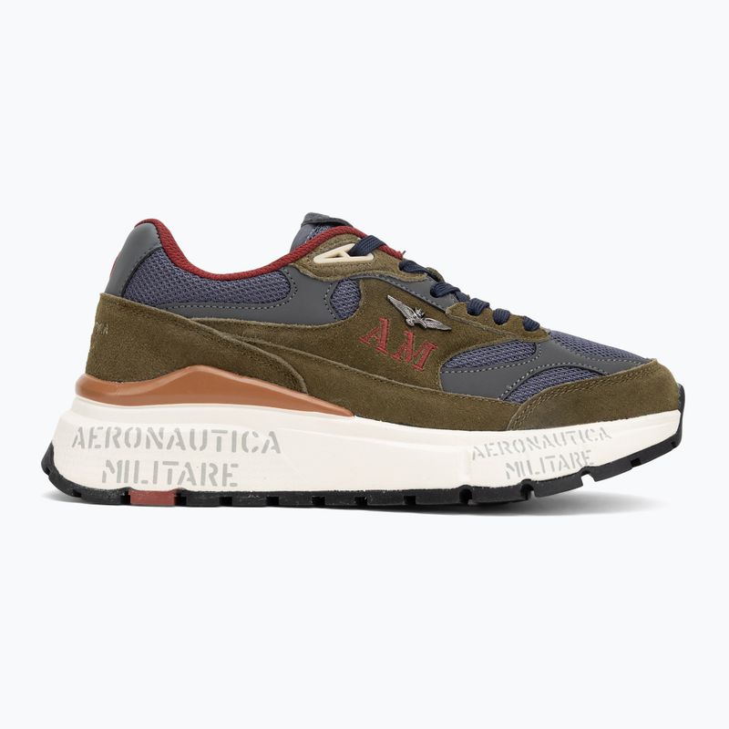 Кросівки чоловічі Aeronautica Militare 252SC0318UCT04248 verde militare/blu navy 2