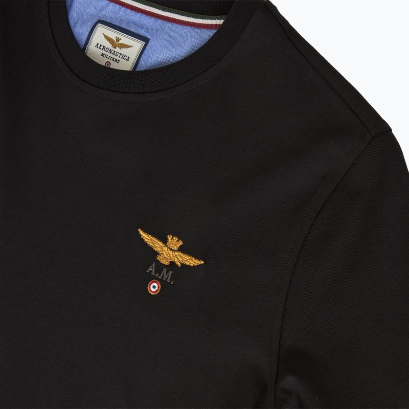 Футболка чоловіча Aeronautica Militare 252TS1580UJ00372 Basic Crewneck jet black 3