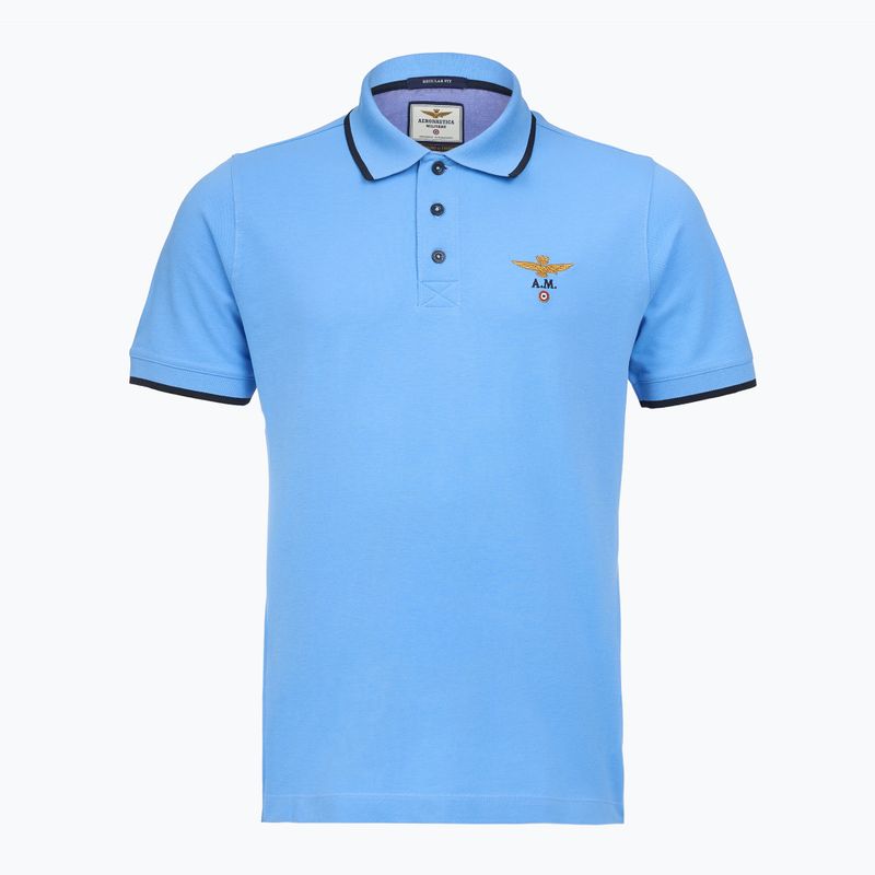 Футболка Aeronautica Militare PO1308UP00082 Polo silver lake blue
