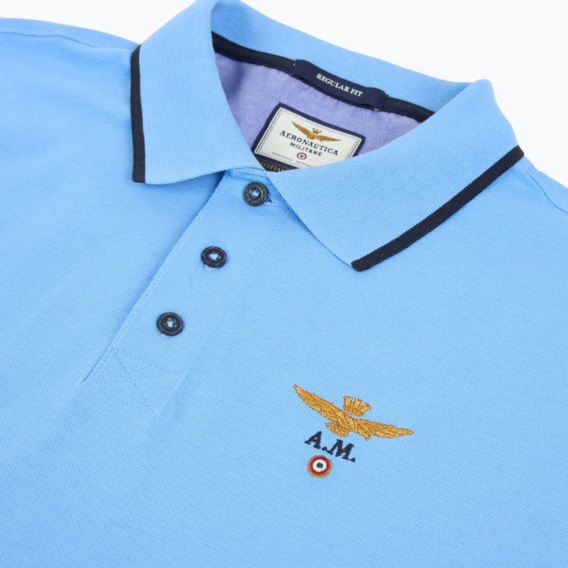 Футболка Aeronautica Militare PO1308UP00082 Polo silver lake blue 3
