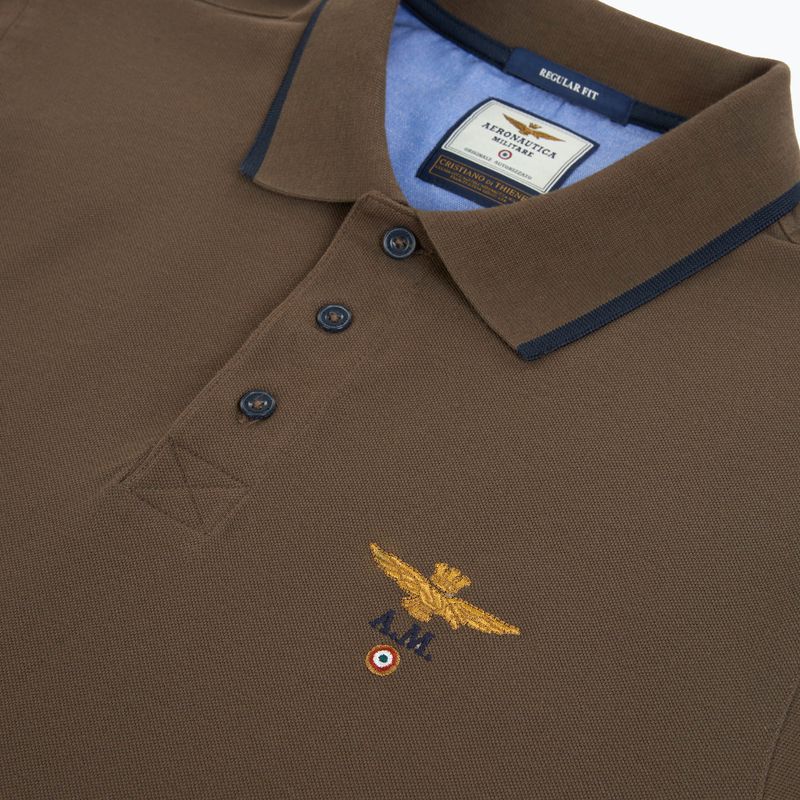 Футболка Aeronautica Militare PO1308UP00082 Polo chestnut brown 3