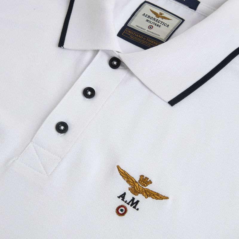 Футболка поло чоловіча Aeronautica Militare 262PO1308UP00082 Polo off white 3