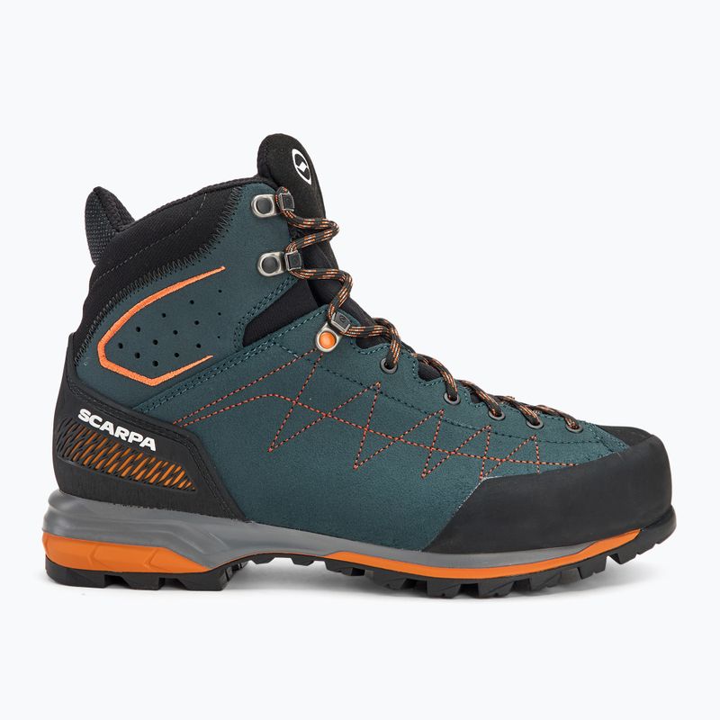 Взуття трекінгове чоловіче SCARPA Zodiac TRK GTX petrol/rust orange 2