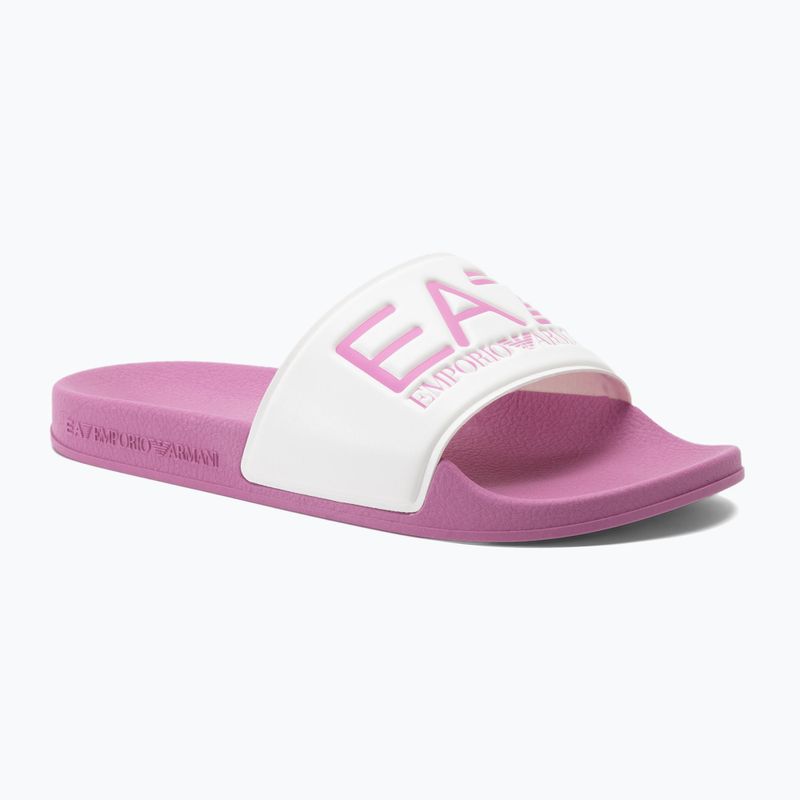 EA7 Emporio Armani Water Sports Visibility цикламен/білі шльопанці