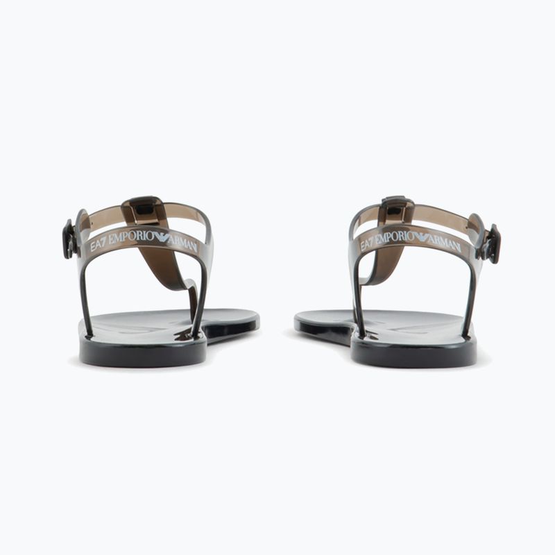 Жіночі сандалі EA7 Emporio Armani Water Sports Jelly Graphic монограма чорний графічний / чорний логотип 3
