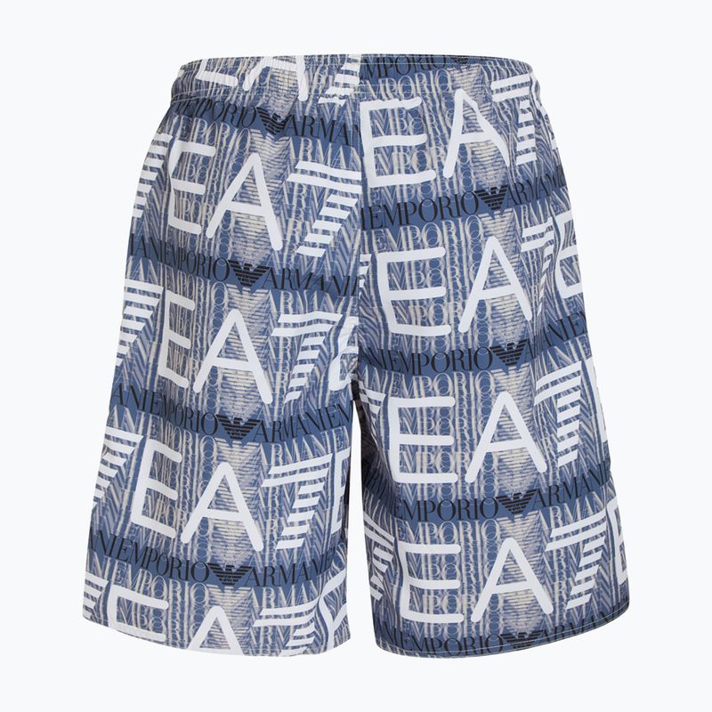 Чоловічі плавальні шорти EA7 Emporio Armani Water Reactive Monogram Boxer монограма марлін монограма 2