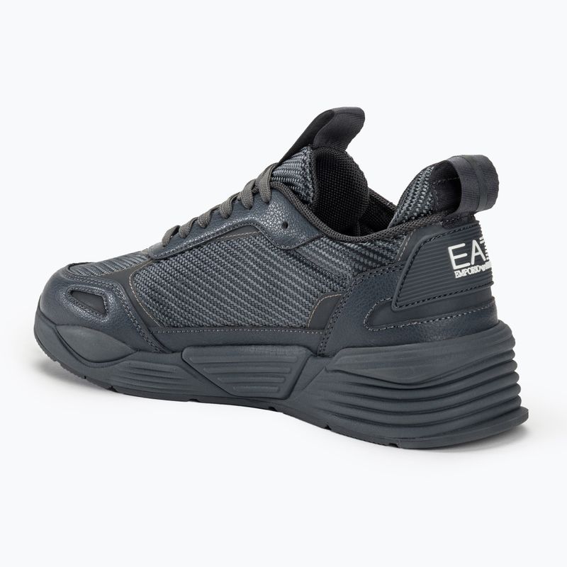 EA7 Emporio Armani Ace Runner Carbon потрійні подовжені / білі кросівки 3