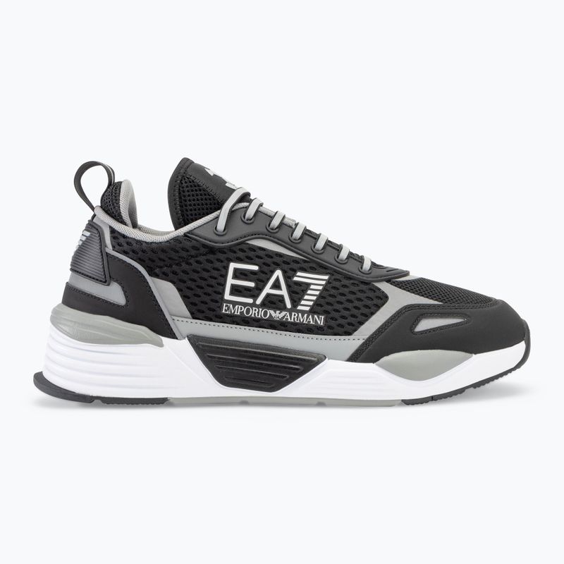 EA7 Emporio Armani Ace Runner Mesh чорні/сріблясті кросівки 2