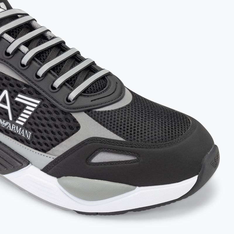 EA7 Emporio Armani Ace Runner Mesh чорні/сріблясті кросівки 7
