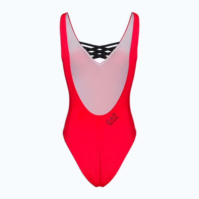 Жіночий злитий купальник EA7 Emporio Armani Water Sports BW Tape rosso 2