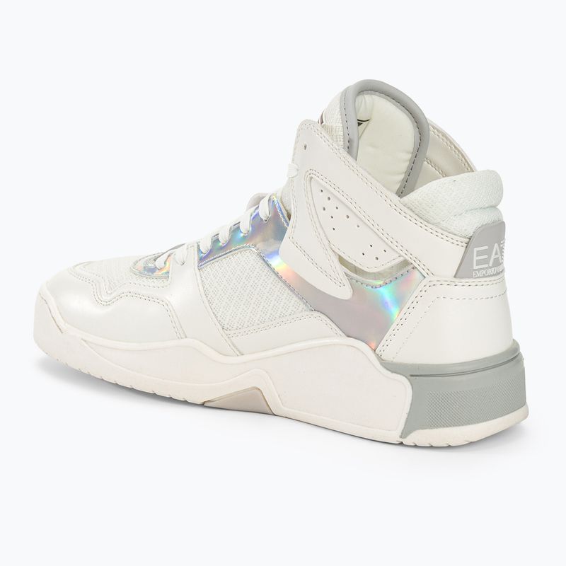 Кросівки EA7 Emporio Armani Basket Mid white/iridescent 3