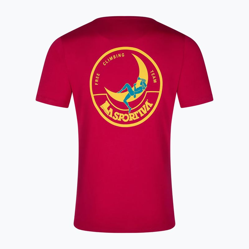 Футболка  чоловіча La Sportiva Climbing on the Moon fucsia/giallo 2