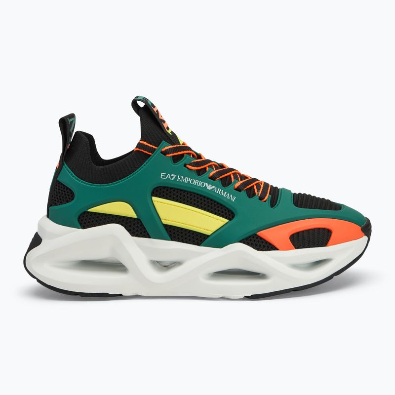 Кросівки EA7 Emporio Armani Infinity Cage black/ evergreen/ orange fluo 2