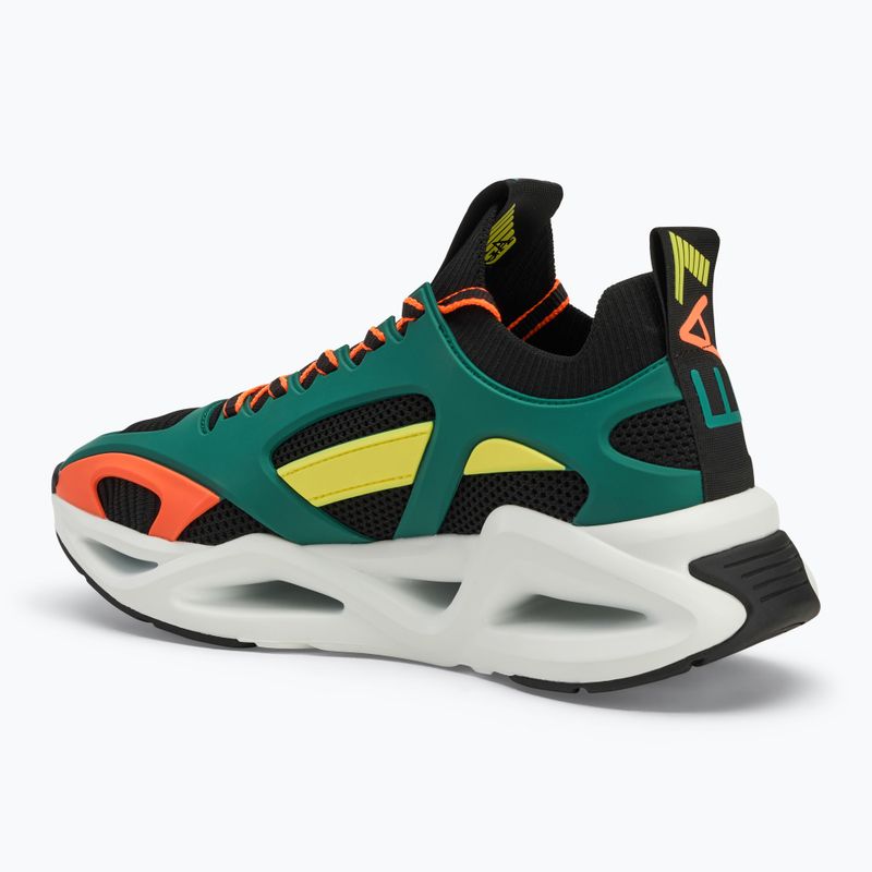 Кросівки EA7 Emporio Armani Infinity Cage black/ evergreen/ orange fluo 3