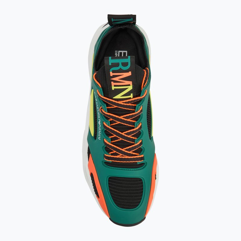 Кросівки EA7 Emporio Armani Infinity Cage black/ evergreen/ orange fluo 5