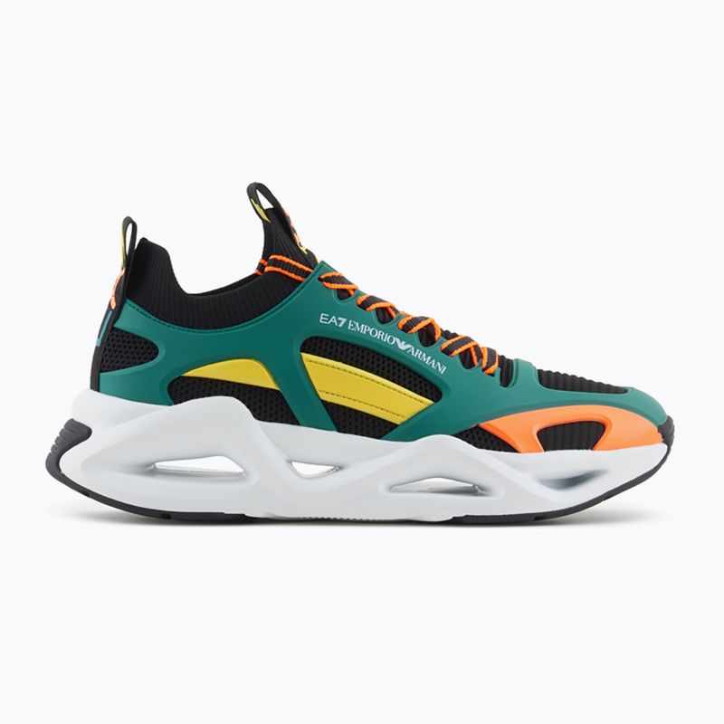 Кросівки EA7 Emporio Armani Infinity Cage black/ evergreen/ orange fluo 9