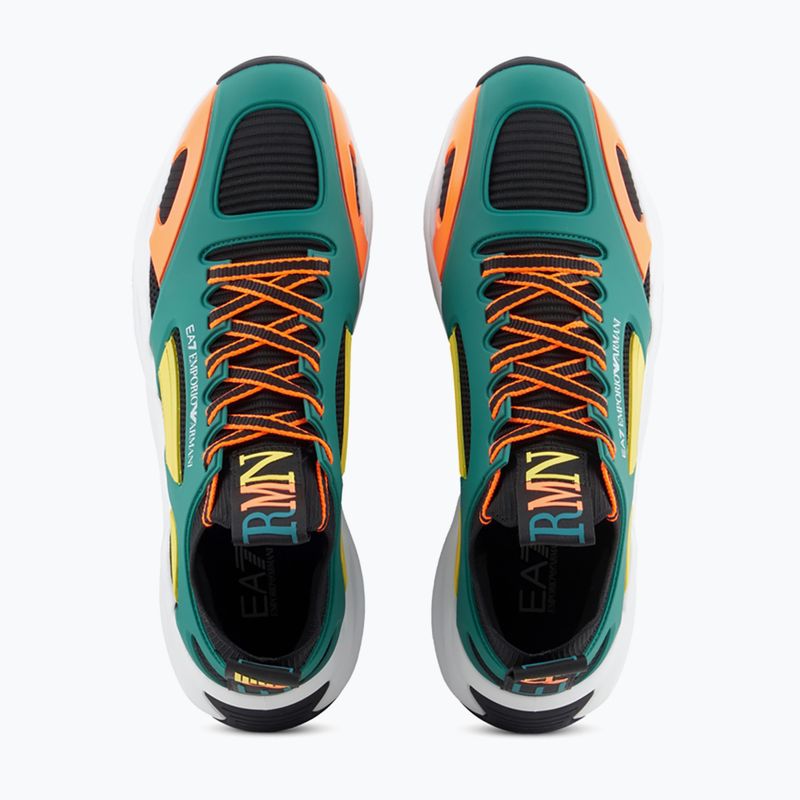 Кросівки EA7 Emporio Armani Infinity Cage black/ evergreen/ orange fluo 12
