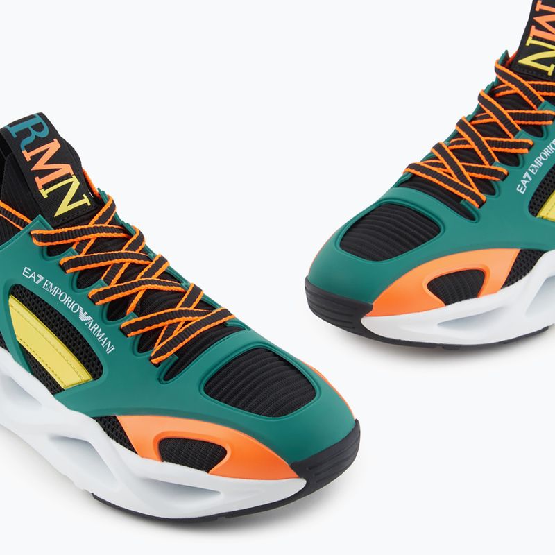 Кросівки EA7 Emporio Armani Infinity Cage black/ evergreen/ orange fluo 13
