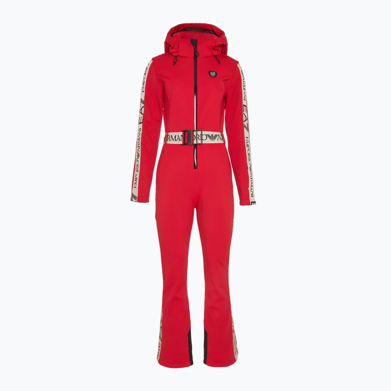 Комбінезон гірськолижний жіночий EA7 Emporio Armani Ski Kitzbuhel Softshell salsa