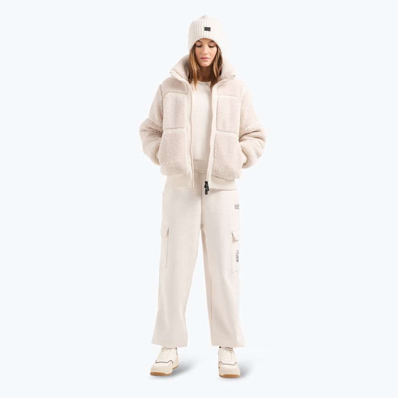 Куртка жіноча EA7 Emporio Armani Train Contemporary Sport Teddy white sand 2
