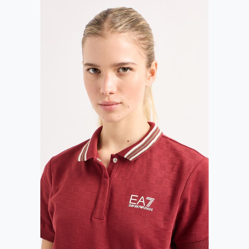 Футболка жіноча EA7 Emporio Armani Golf Pro поло Damier syrah 4