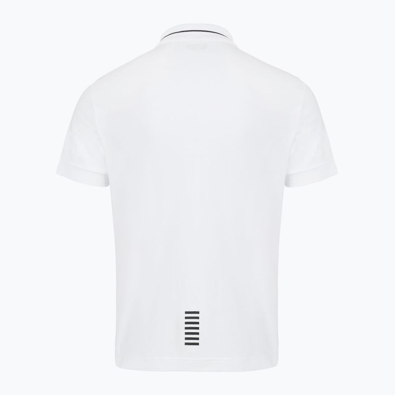 Футболка поло чоловіча EA7 Emporio Armani Core Identity Piqué Polo white 2