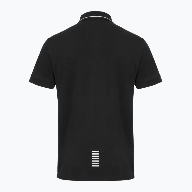 Футболка поло чоловіча EA7 Emporio Armani Core Identity Piqué Polo black 2