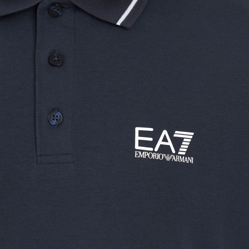 Футболка поло чоловіча EA7 Emporio Armani Core Identity Piqué Polo armani blue 3