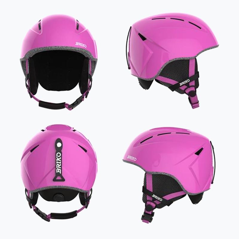 Дитячий лижний шолом Briko Makalu Jr shiny pink/white