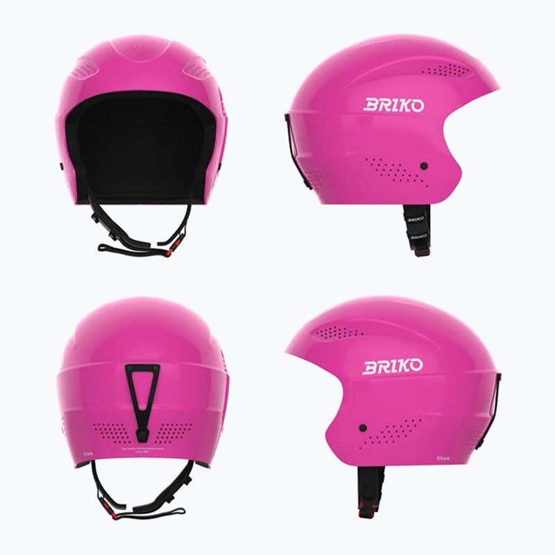 Дитячий лижний шолом Briko Elias Jr shiny neon pink