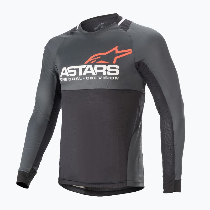 Велосипедний лонгслів чоловічий Alpinestars Drop 8.0 black/coral