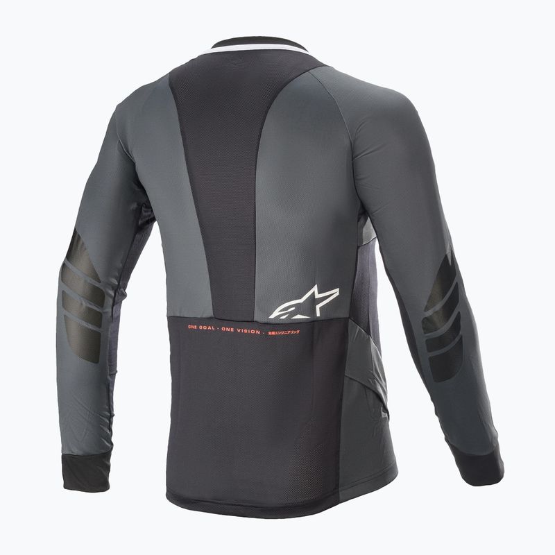 Велосипедний лонгслів чоловічий Alpinestars Drop 8.0 black/coral 2