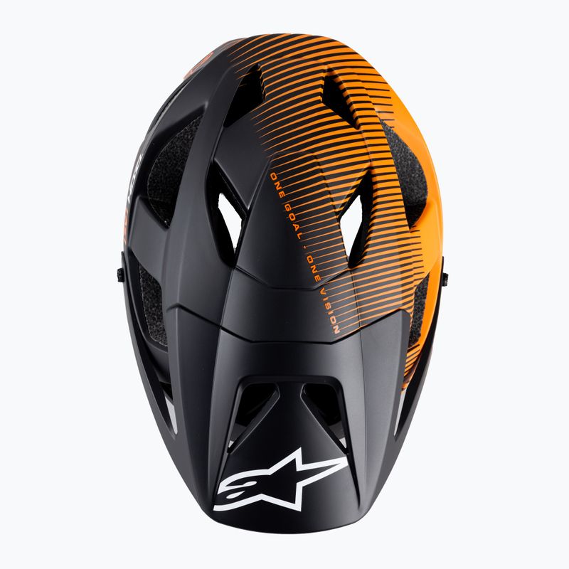 Шолом велосипедний Alpinestars Vector Pro A2 ebony/tangerine matt 6