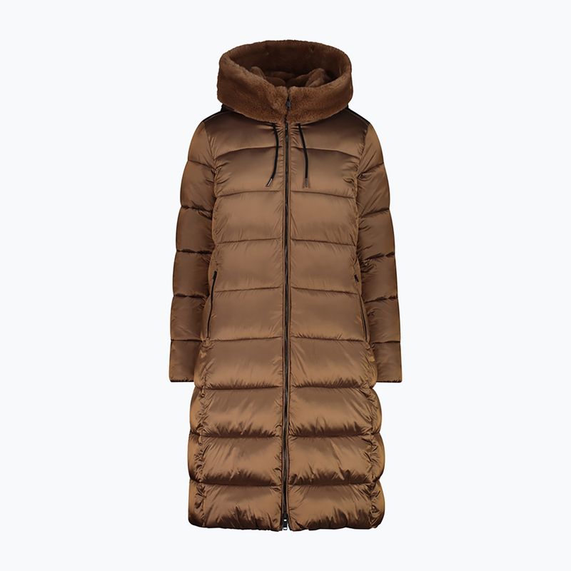 Пуховик жіночий CMP Coat Fix Hood коричневий 32K3086F