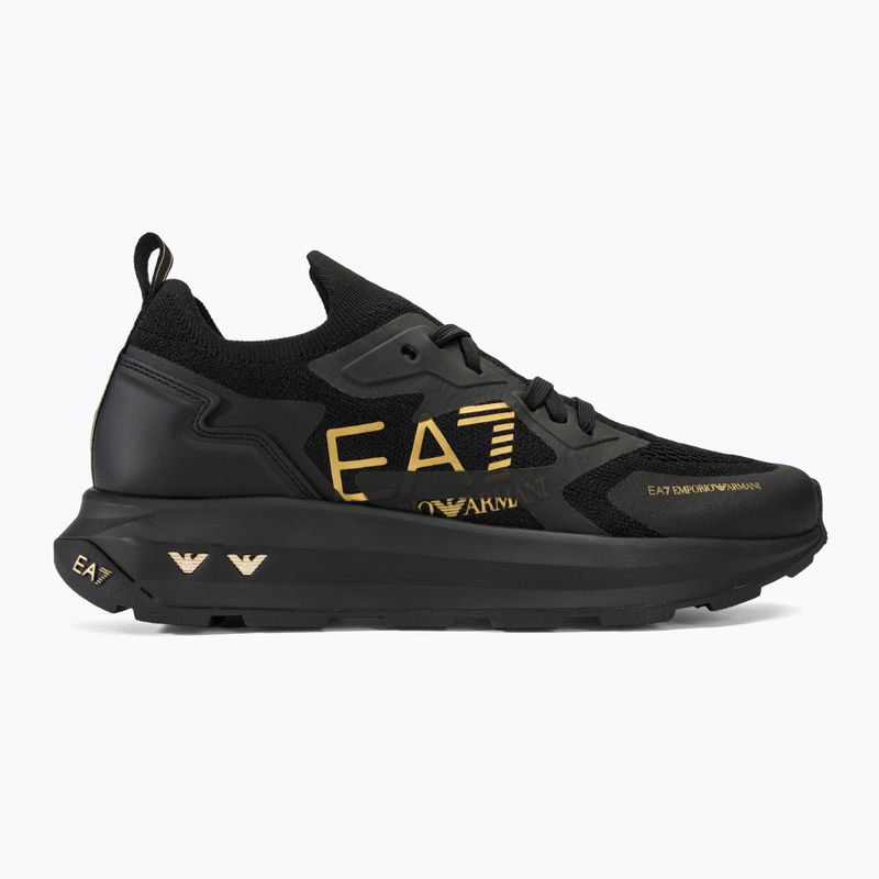 Кросівки EA7 Emporio Armani Black & White Altura Knit triple black/gold 2