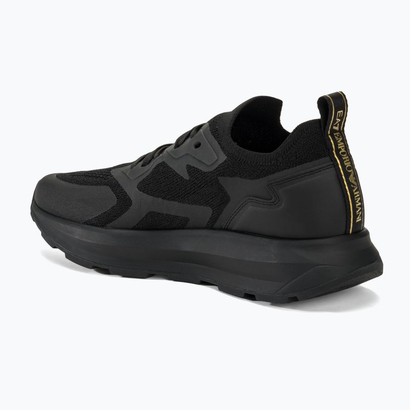 Кросівки EA7 Emporio Armani Black & White Altura Knit triple black/gold 3